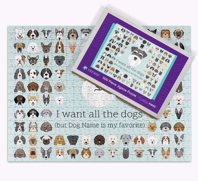 I Want All The Dogs: Personalized {breedFullName} Jigsaw